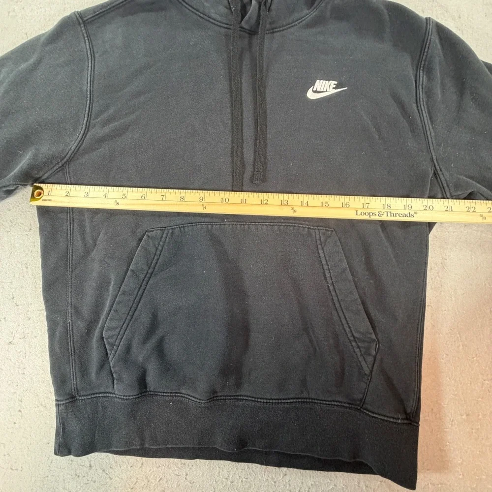 Nike Sportswear Club Fleece Hoodie Black Futura Logo Mens Small Pullover